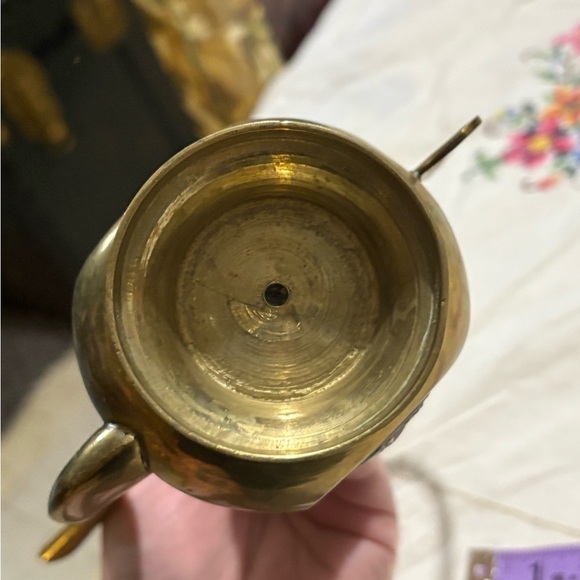 Vintage Brass Mini 8” Tea Set with Carafe and Cups - Picture 8 of 14